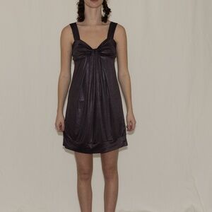 Y2k purple mini party dress size small XXI polyester spandex